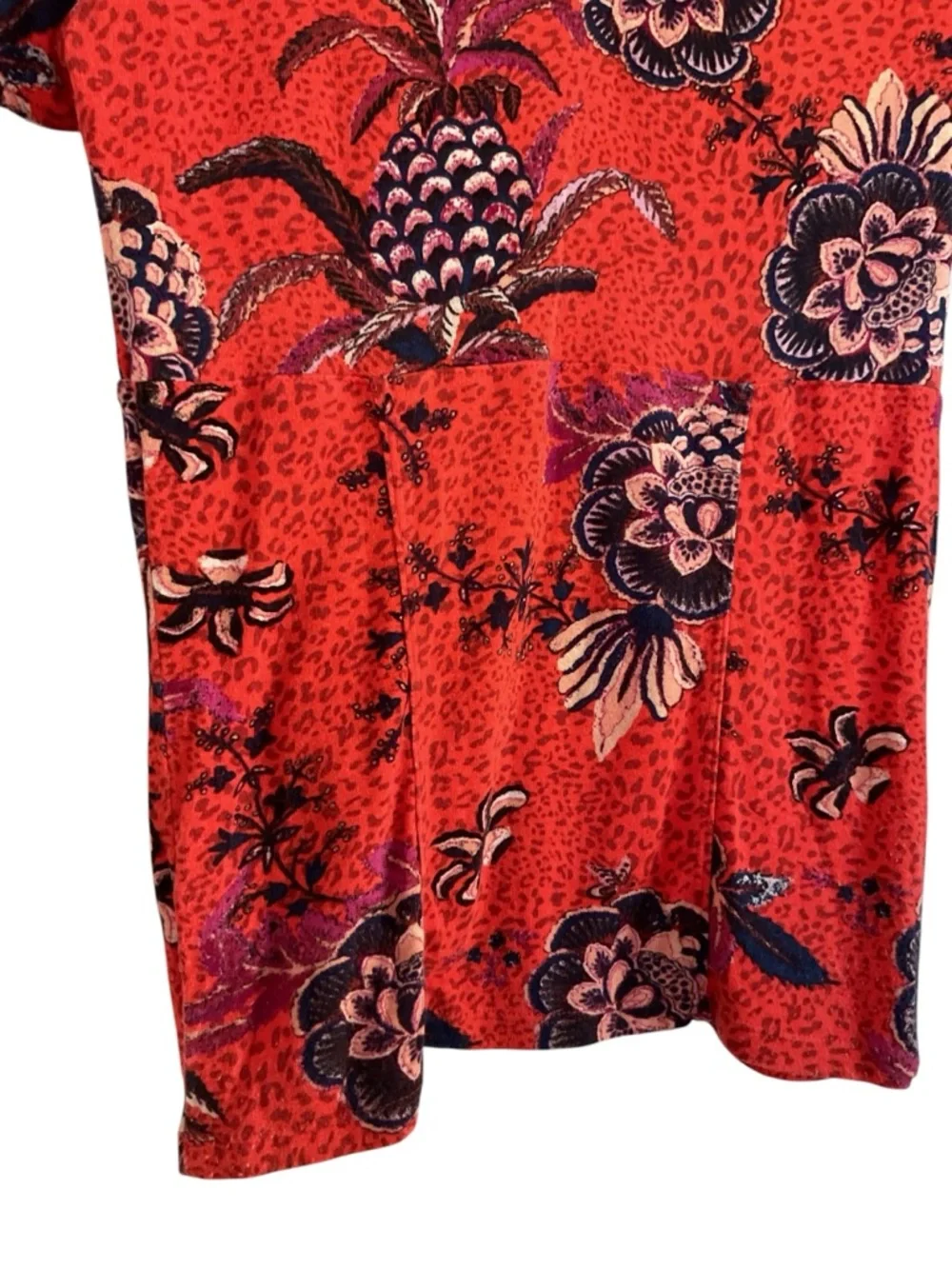 Free People “Hear Me Roar” Floral Keyhole Blouse – Size S - Picture 5 of 8